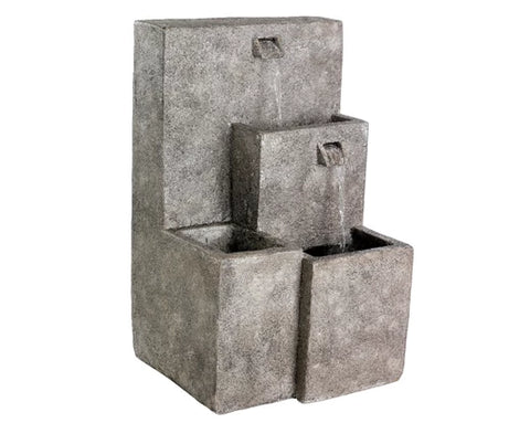Three Tier Outdoor Water Feature with planter