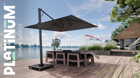 Beaufort Wind-Stable 3.2m Square Parasol - SPECIAL OFFER