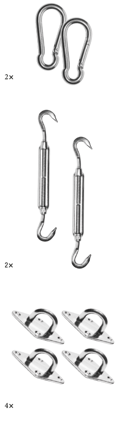 Mounting Set for Shade Sails