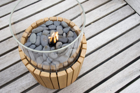 Cosiscoop Timber Fire Lantern Round