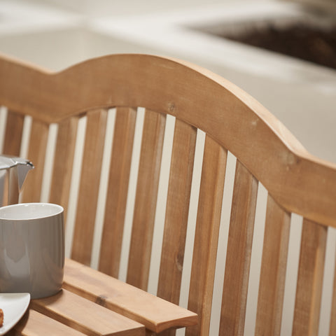 Richmond Acacia Wood Bench with Pop Up Table - 2 Colours