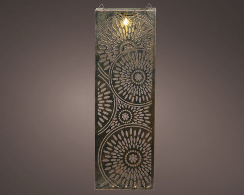 Metal Wall Art with Solar Lighting