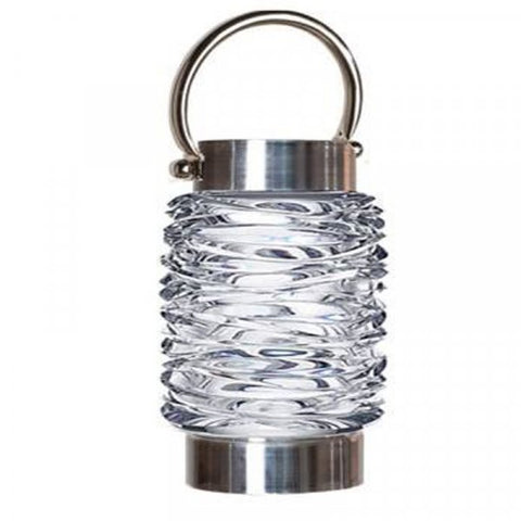 Wave Solar Lantern Chrome