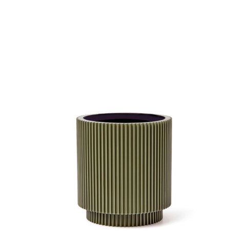 Vase Cylinder Groove Indoor - Multiple Colours & Sizes