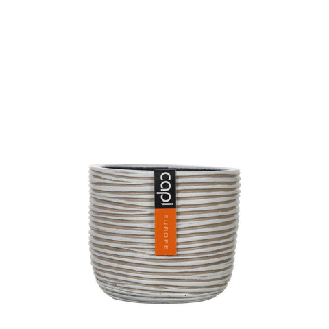 Planter Ball Rib Indoor Ivory - Multiple Sizes