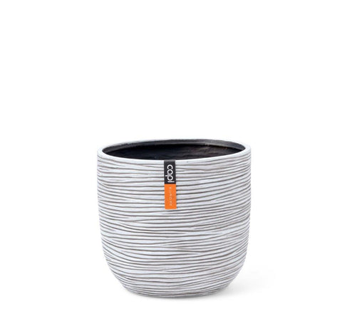 Planter Ball Rib Indoor Ivory - Multiple Sizes
