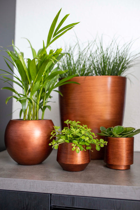 Planter Oval Retro Indoor - Copper