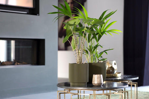 Vase Cylinder Groove Indoor - Multiple Colours & Sizes