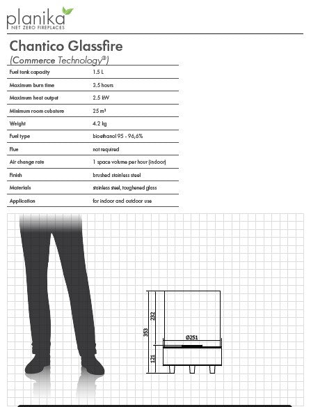 Chantico Tabletop Bioethanol Fire Pit
