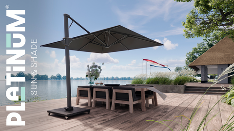 Beaufort Wind-Stable 3.2m Square Parasol