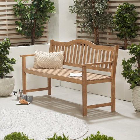 Richmond Acacia Wood Bench with Pop Up Table - 2 Colours