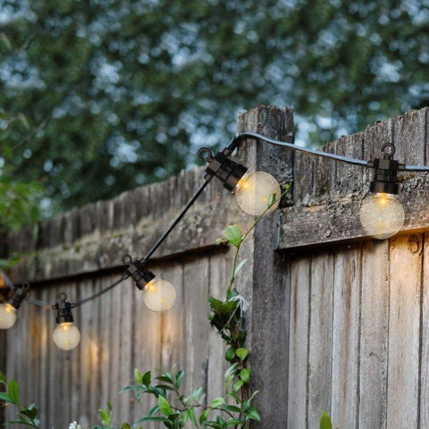 Outdoor LED string light twinkle effect
