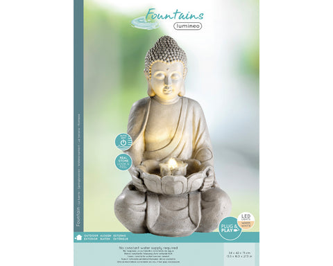 Sitting Buddha Outdoor Water Feature