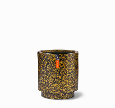 Vase Cylinder Terrazzo Gold Indoor - Multiple Sizes