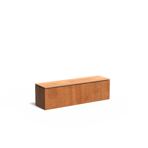 Corten Steel Pedestal with Seat - Multiple Options