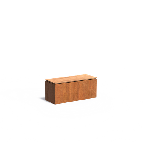 Corten Steel Pedestal with Seat - Multiple Options